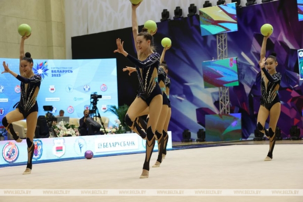 Белорусские грации выиграли групповые упражнения II Игр стран СНГ Белорусские грации выиграли групповые упражнения II Игр стран СНГ