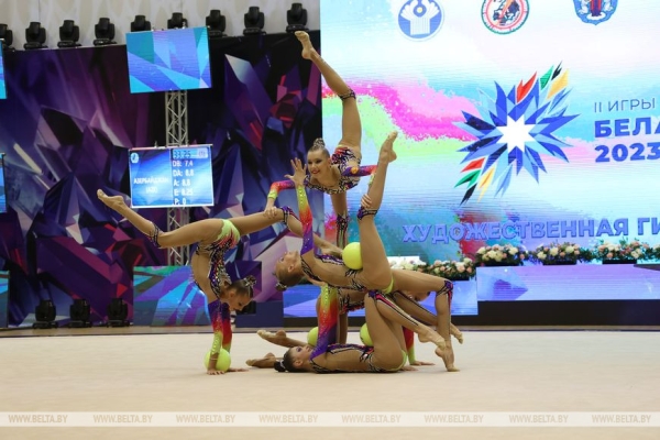 Белорусские грации выиграли групповые упражнения II Игр стран СНГ Белорусские грации выиграли групповые упражнения II Игр стран СНГ